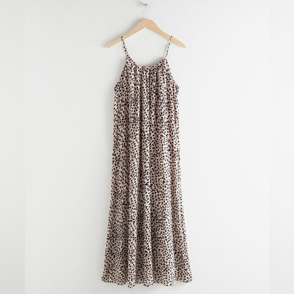& Other Stories Gathered Leopard Maxi Dress - Picture 2 of 12